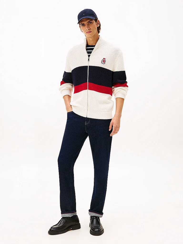 TOMMY HILFIGER Strickjacke creme | XL